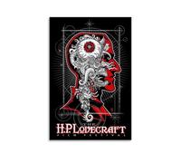 AHEUWAEBE H. P. Lovecraft - Poster su tela, decorazione artistica da parete per soggiorno, 60 x 90 cm, senza cornice