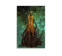 AHEUWAEBE Poster su tela, motivo: Il re in giallo, decorazione artistica da parete per soggiorno, 30 x 45 cm, senza cornice