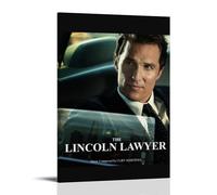 AHEUWAEBE Poster su tela, motivo: The Lincoln Lawyer, poster artistico da parete per soggiorno, 30 x 45 cm, con cornice
