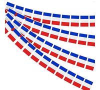 AhfuLife 2 Pezzi Francia Bandiera Bunting 30pcs Bandiere, 14× 21 cm-10m Doppio Lato Rettangolare Tessuto Francia Bunting Banner per la Coppa del Mondo, Calcio Casa, Giardino, Festa, Partito
