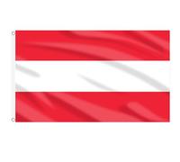 AhfuLife 2pcs Bandiera Austrian, 90×150cm Bandiera Austrian, Doppio Lato con Occhielli in Ottone, per Coppa del Mondo, Eventi di Calcio, Giardini Esterni e Festa