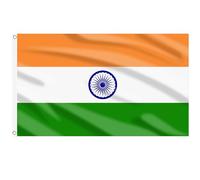 AhfuLife 2pcs Bandiera Tricolore Indiana, 150×90cm India Bandiere, Doppio Lato con Occhielli in Ottone, per Coppa del Mondo, Eventi di Calcio, Giardini Esterni e Festa