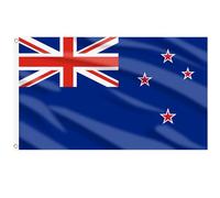 AhfuLife 2pcs Bandiere Nuova Zelanda, 150×90cm Kiwi Bandiere Nazionali per Waitangi Day - Doppio Lato con Occhielli in Ottone per Cricket World Cup (2 Pcs, Nuova Zelanda)