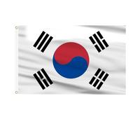 AhfuLife 2PCS Corea Bandiera da 150x 90cm Grande Bandiera della Corea, Doppio Lato con Occhielli in Ottone, per Coppa del Mondo, Eventi di Calcio, Giardini Esterni e Festa