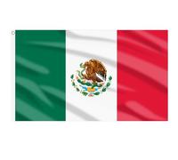 AhfuLife 2pcs Mexico Bandiere, 150×90cm Bandiere Messicana, Doppio Lato con Occhielli in Ottone, per Coppa del Mondo, Eventi di Calcio, Giardini Esterni e Festa