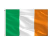AhfuLife 4 Pcs Bandiere, 150 x 90cm Bandiera - Doppio Lato con Gli Occhi in Ottone per Coppa Europa Festa Decorazione, per la Decorazione Partite di Calcio per Interna ed Esterna (Irlanda)