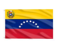 AhfuLife 4pcs Bandiera Venezuela, 150×90 cm Bandiera Venezuela, Doppio Lato con Occhielli in Ottone, per Coppa del Mondo, Eventi di Calcio, Giardini Esterni e Festa