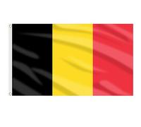 AhfuLife Bandiera Belgio, 150x90 cm, Doppio Lato, Occhielli in Ottone, Festa Nazionale Belgio, Eventi Sportivi