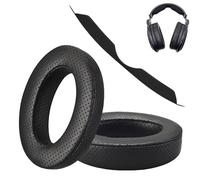 AHG - Cuscinetti auricolari e fascia di ricambio compatibili con cuffie Sennheiser HD600, HD650, HD660S, HD, 660S2, Massdrop X HD, 6XX HD58X, Jubilee HD580, pelle di pecora e schiuma AHG a doppio
