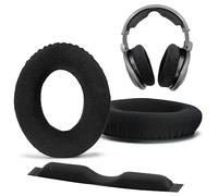 AHG,Cuscinetti di ricambio per cuffie e archetto compatibili con cuffie Sennheiser HD600, HD650, HD 660S, HD, 6XX HD58X Jubilee e HD580, velluto di alta qualità e schiuma ad alta densità (nero)