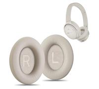 AHG QC45 - Cuscinetti auricolari di ricambio compatibili con cuffie Bose QuietComfort 45 / Bose QC45 con cancellazione del rumore (bianco fumé). Pelle proteica di alta qualità, schiuma spessa ad alta