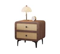 AHGFTYRDT Comodino per la casa creativa per la camera da letto in legno massello, semplice e di fascia alta, in rattan, armadietto, per interni, comodino (B: 50 cm x 40 cm x 50 cm)