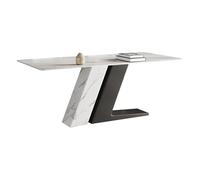 AHGFTYRDT Tavolo Cucina Tavolo da Pranzo Quadrato Rock Slab, Moderno, Semplice, for Piccoli Appartamenti Tavolo da Pranzo(1.4x0.8x0.75m)
