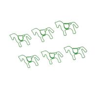 Ahgsup 100 Graffette Metalliche Divertenti a Forma di Cavallo, Robuste e Durevoli, Uso Versatile per Organizzare File, Scrapbooking e Lavori Artigianali, Ottima Idea Regalo (Verde)