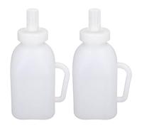 Ahgsup Biberon per Vitelli con Ciuccio Staccabile da 1 Litro | Plastica spessa, Facile da pulire, Per vitelli e agnelli, Costruzione durevole