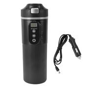 Ahgsup Bollitore Elettrico per Auto da 500 Ml con Display Touchscreen LED della Temperatura da 25 a 100 ℃, Boccetta Sottovuoto in Acciaio Inossidabile 304, 3 Strati Antiscottatura a