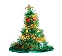 Ahgsup Cappello per Albero di Natale in Tessuto Non Tessuto, Cappuccio a | con Pentagramma e Palla di Pelo, Decorazione Versatile e Indossabile per Albero, Tavolo, Mensola del Caminetto