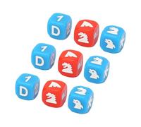 Ahgsup Dadi a 6 Facce Design a Fumetti Set di Dadi Divertenti e Leggeri per Giochi da Tavolo e Istruzione 9 Pezzi in Plastica Impermeabile