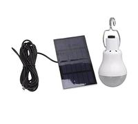 Ahgsup Lampadina Solare Portatile, Lampadina LED Ad Energia Solare Ricaricabile da 130LM con Cavo e Pannello da 3,5 M, per Campeggio, Escursionismo, Emergenza, Esterno, Tenda,