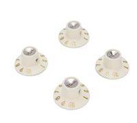 Ahgsup Manopole di Controllo per Chitarra di Alta qualità Retro White 2PCS Tone 2PCS Volume Hat Top Manopole in Metallo per Accessori per Chitarra Elettrica
