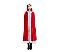 Ahgsup Mantello con Cappuccio Rosso da Babbo Natale da 1,5 m. Costume | Mantello con Cappuccio Rosso per il Regalo di Natale della Principessa Vampiro di Babbo Natale