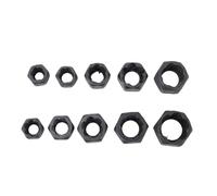 Ahgsup Set di 10 Estrattori per Dadi a Percussione da 9-19 Mm, Kit di Bussole Estrattore per Dadi Rotti Corti per Bulloni Danneggiati, Acciaio Resistente con Scatola di Immagazzin