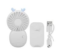 Ahgsup Ventilatore Tascabile, Mini Ventilatore Scrivania a 3 velocità, Ricaricabile Tramite USB, Piccolo Portatile con Base Rimovibile e Supporto per Telefono, Idea