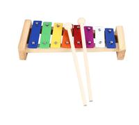 Ahgsup Xilofono Glockenspiel per Bambini con 8 Note Chiave Colorate, Materiale Resistente in Alluminio e Legno per L'educazione Musicale