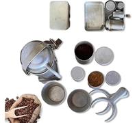 Ahhzyys Extra Rare Collectors Camping Coffee Kit, Vintage Nostalgia pour Over Coffee Maker Set, Mini Portable Travel Espresso Machine with Cups, Gift for Coffee Lovers Hiking & Outdoor Adventures