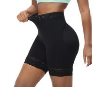 Ahigh Mutande da donna dalla forma forte, a vita alta con gamba e controllo della pancia, senza cuciture per modellare il corpo, body shaper, Nero , XL