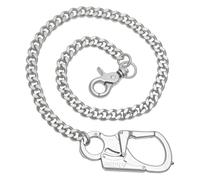 Ahiller Catena Portafoglio in Acciaio Inossidabile - 62 cm per Chiavi, Moto e Pantaloni - Resistente e Stilosa, Accessorio Ideale per Uomo (QK-Argento-1P)