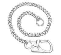 Ahiller Catena Portafoglio in Acciaio Inossidabile - 62 cm per Chiavi, Moto e Pantaloni - Resistente e Stilosa, Accessorio Ideale per Uomo (YK-Argento-1P)