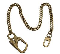 Ahiller Catena Portafoglio in Acciaio Inossidabile - 62 cm per Chiavi, Moto e Pantaloni - Resistente e Stilosa, Accessorio Ideale per Uomo (BK-Bronzo-1P)