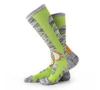 AHIOJEGX Calze da Sci 2Paris vWinter Calzini Termici da Sci in Cotone Sport Snowboard Trekking Calzini da Ciclismo Thermosocks Scaldamuscoli da Sci for Uomo Donna(Green M,EU 35-39)