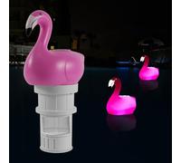 AHJ Galleggiante Dosatore Cloro Solare Regolabile,Grande capacità,per Pastiglie da 2.5 cm e 7.6 cm,Galleggiante per Pastiglie di Cloro per Piscine, Idromassaggi, Spa e Piscina