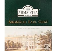 Ahmad Tea - Earl Grey Aromatic Confezione da 100 bustine di tè nero 2 g con nastro