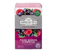 Ahmad Tea - Infuso Frutti di Bosco e Ibisco | Tisana alla Frutta con More, Mirtilli, Lamponi e Rosa Canina | 6 Confezioni x 20 Bustine