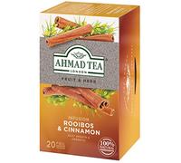 AHMAD TEA Rooibos & Cannella Bustine di Tè 20 x 6 Confezioni [Tisana Decaffeinata Confezionata singolarmente]