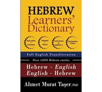 Ahmet Murat Taşer Ahmet Mura Hebrew Learners' Dictionary for Interme (Tascabile)
