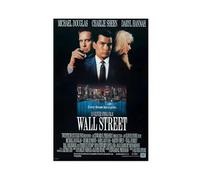ahnld Poster del film Wall Street (1987) su tela, decorazione artistica da parete per soggiorno e camera da letto, 30 x 45 cm