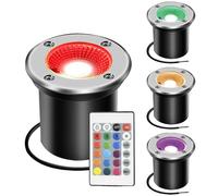 AHOTSUK Faretto LED da Incasso 3W 300 Lumen, Pavimento 12V AC DC IP67, Segnapasso da Esterno per Giardino Sentieri Carrabile