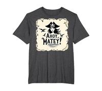 Ahoy, Matey! Pirate Donne Mare Avventura Buccaneer Maglietta, Uomo Taglie Grandi, Grigio Scuro, 2X Tall