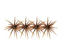 AHQCBWG Esche per ricci di mare, realistiche esche da pesca con dadi fuzzy, esche per pesca alla spigola (4 pezzi, marrone, 11 cm)