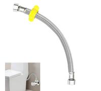 AHRLIC Connettore per rubinetto, 300 mm, tubo intrecciato in acciaio inossidabile da 1/2 pollice BSP femmina x femmina, linea di alimentazione flessibile per acqua calda fredda ad alta pressione, 10