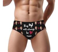 AHROZHOUIK Slip Personalizzato da Uomo A Triangolo Facciale Slip con Foto Personalizzata Regalo per Il Fidanzato/Marito (L, Stile 13)