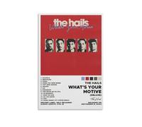 AHSEOIWRJH Poster con album "What's Your Motive by The Hails" con stampa vintage, poster artistico da parete, decorazione artistica su tela per soggiorno, camera da letto, 40 x 60 cm, senza cornice