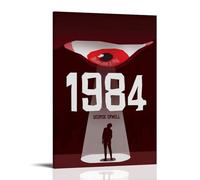 AHSEOIWRJH Poster con copertina di George Orwell del 1984, stampa vintage su tela, decorazione artistica da parete, decorazione artistica da parete per soggiorno e camera da letto, 20 x 30 cm, con