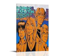 AHSEOIWRJH Poster con stampa artistica da parete di Sonic Youth, stampa vintage, stampa artistica da parete, stampa su tela, decorazione estetica per soggiorno, camera da letto, 30 x 45 cm, con