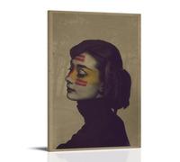 AHSEOIWRJH Poster con stampa vintage di Audrey Hepburn, stampa artistica da parete, decorazione artistica da parete, decorazione artistica su tela per soggiorno, camera da letto, 20 x 30 cm, con