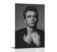 AHSEOIWRJH Poster con stampa vintage di James Dean, poster decorativo da parete, decorazione artistica da parete per soggiorno, camera da letto, 50 x 75 cm, con cornice